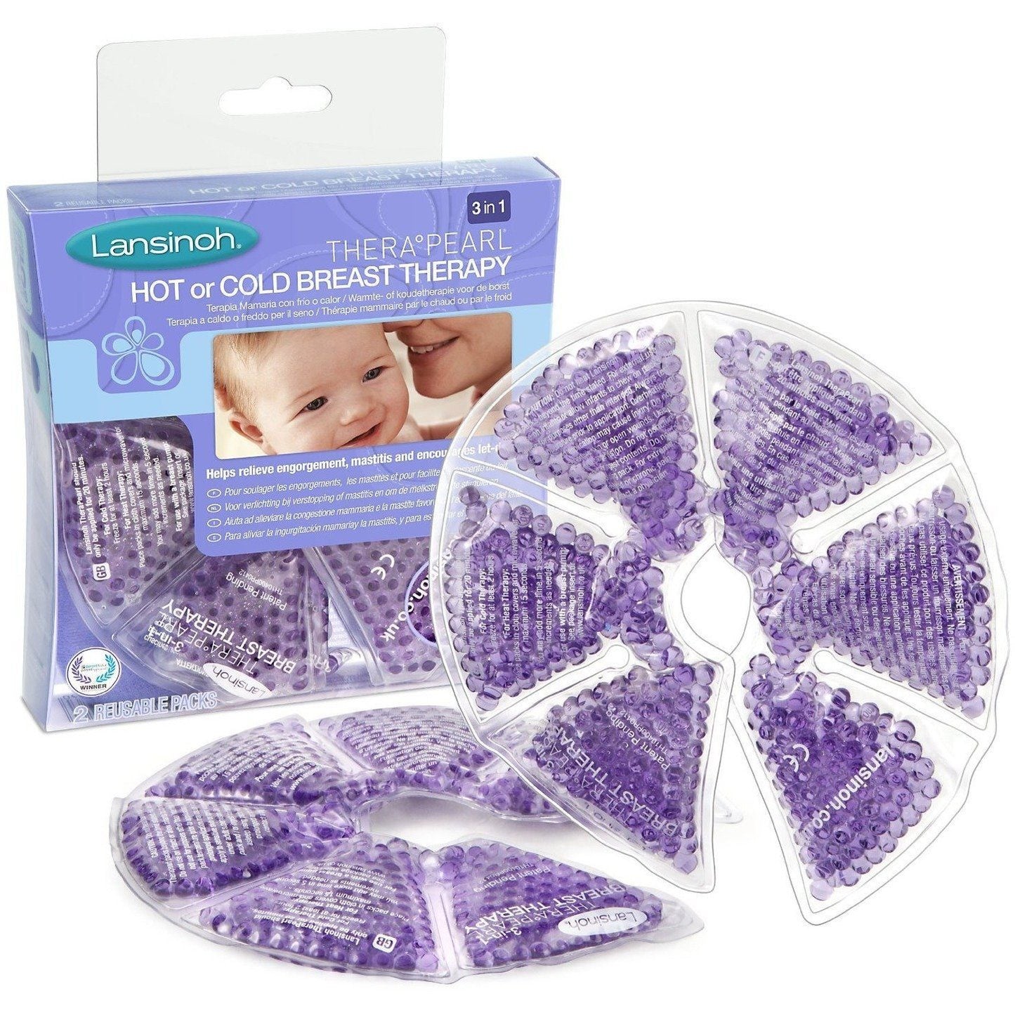 Lansinoh TheraPearl - 3 em 1 - Quente ou Frio Terapia para Mama Anne Claire Baby Store 