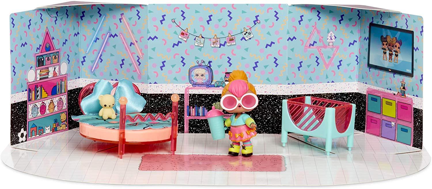 L.O.L Surprise! Furniture Bedroom with Neon 10+ Surprises, Multi Anne Claire Baby Store 