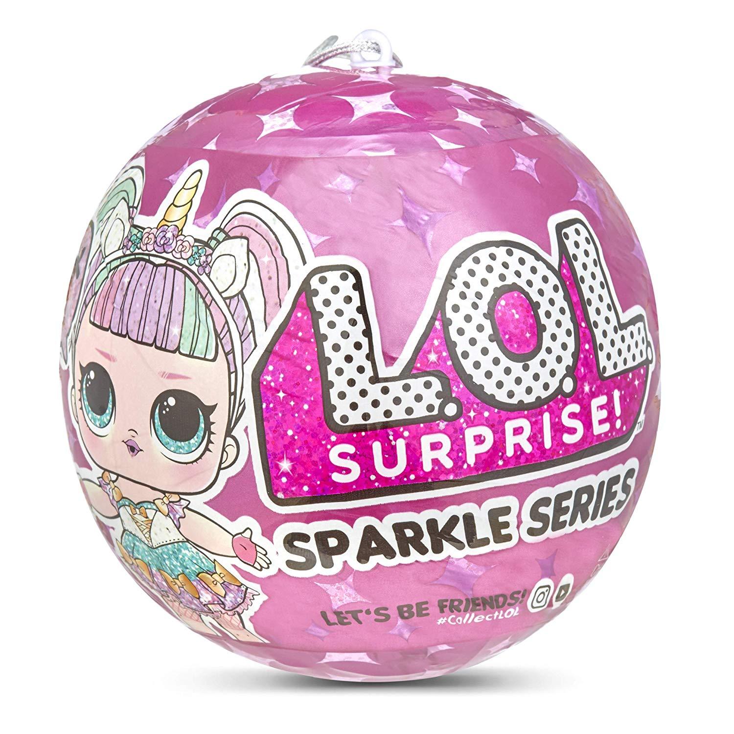 L.O.L. Surprise! Tots Ball- Sparkle Series com acabamento brilhante e 7 surpresas Brinquedo Anne Claire Baby Store 