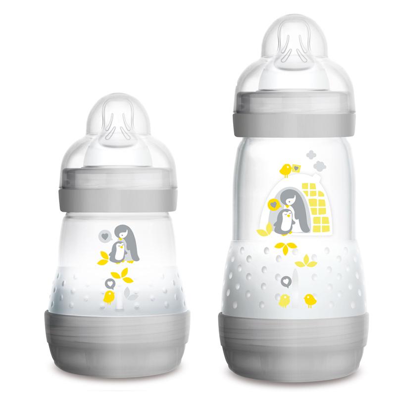MAM Mamadeiras Avulsas - Kit com 160ml e 260ml Anne Claire Baby Store Cinza 