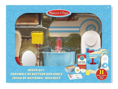 MELISSA AND DOUG - Wooden Make-a-Cake Mixer Set (de madeira) 11 peças Anne Claire Baby Store 