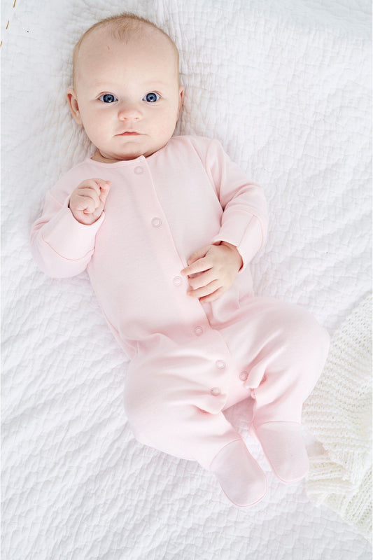 Meu Primeiro Guarda-Roupas - Macacões Rosa e Branco - Kit com 5 ROUPA Anne Claire Baby Store Ltd. 