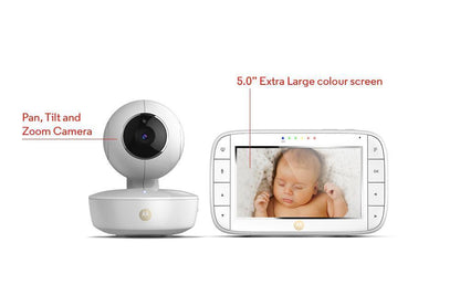 Motorola MBP50 Video Baby Monitor with Large 5-inch Full Colour Curved Parent Display Unit Anne Claire Baby Store 