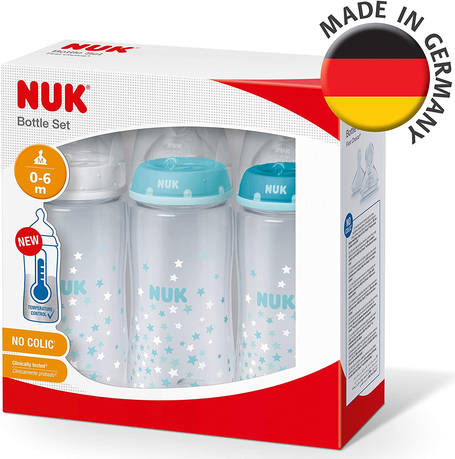 NUK First Choice+ Mamadeiras com Controle de Temperatura - 3x 300ml Anne Claire Baby Store 