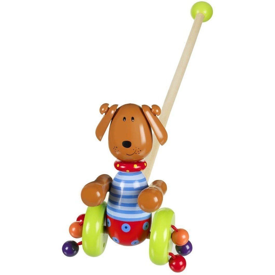 Orange Tree Toys- Wooden Push Along (de madeira) Anne Claire Baby Store cachorro 
