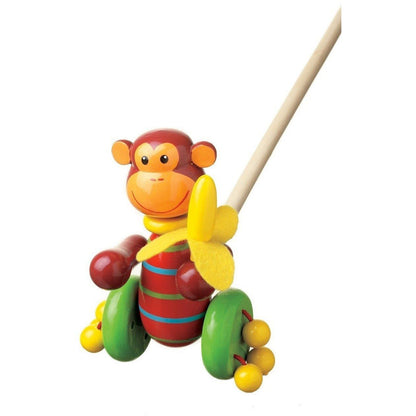 Orange Tree Toys- Wooden Push Along (de madeira) Anne Claire Baby Store macaco 