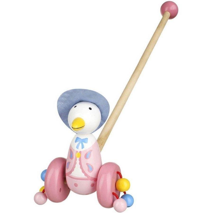 Orange Tree Toys- Wooden Push Along (de madeira) Anne Claire Baby Store pato 