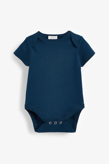 |BabyBoy| Conjunto de 5 Macacões de Manga Curta Para Bebês-Petrol Blue