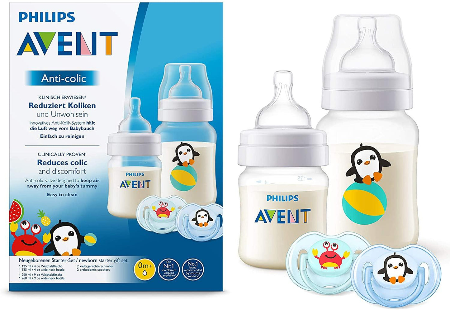 Philips AVENT Airfree Vent Anti Cólicas - Kit Mamadeiras e Chupetas Bestseller Anne Claire Baby Store 