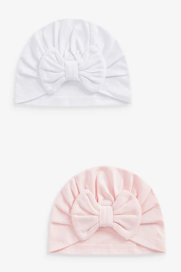 |BabyGirl| Conjunto De 2 Turbantes Para Bebês Com Laço (0meses a 2anos)