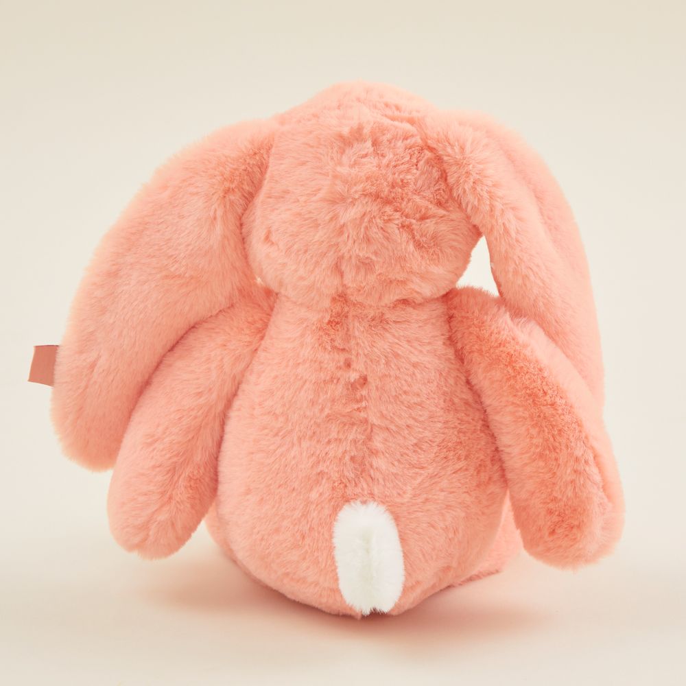 Coelhinho de pelúcia coral personalizado