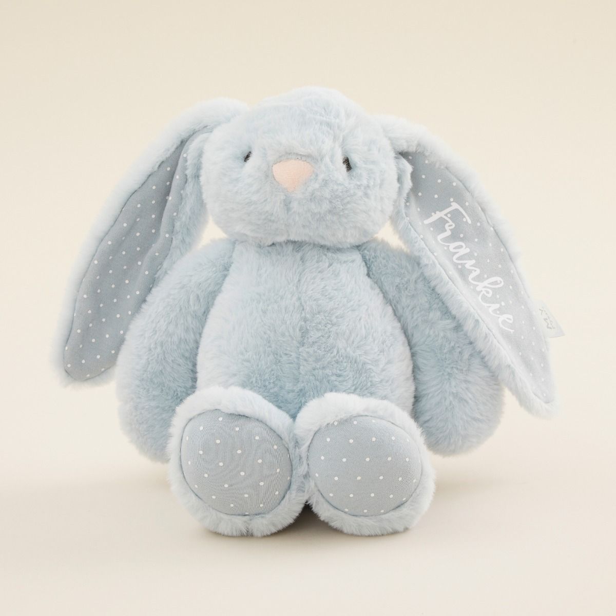 Brinquedo de peluches de coelhinho azul personalizado