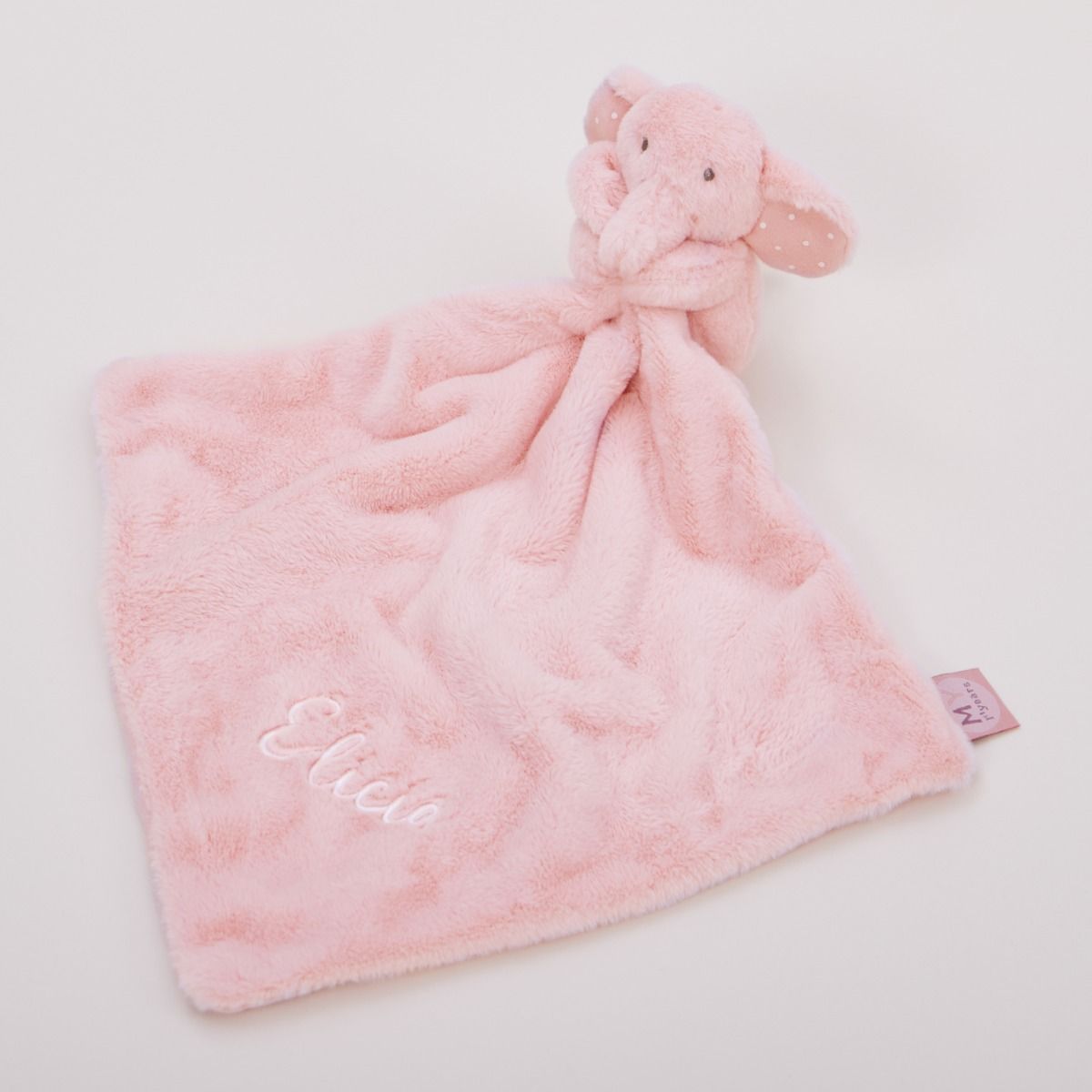 Naninha de elefante cor-de-rosa personalizado