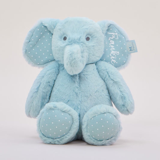 Brinquedo macio de elefante azul personalizado