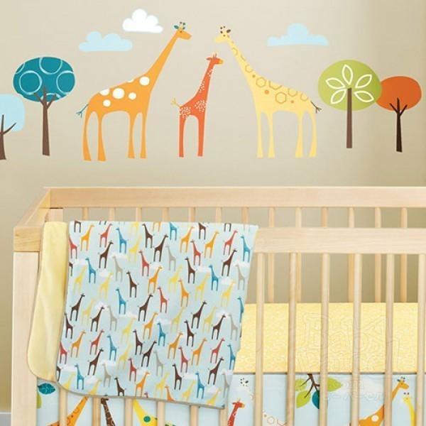 Skip Hop Decalque Decorativo de Parede Anne Claire Baby Store Giraffe Safari 