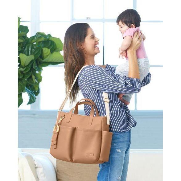 Skip Hop Greenwich Simply Chic Tote Anne Claire Baby Store Caramel 
