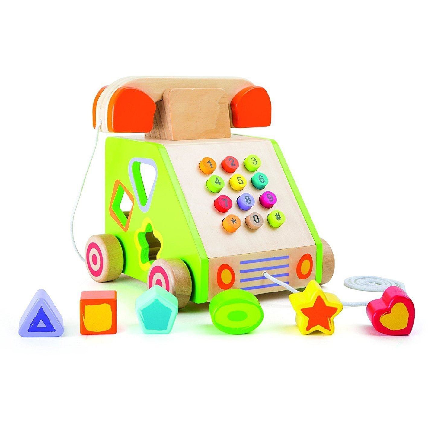 Small Foot Telephone Pull-Along and Motor Skills Trainer (de madeira) Anne Claire Baby Store 