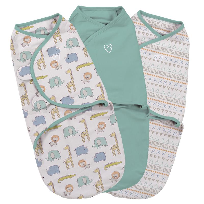 Summer Infant SwaddleMe Original - Manta Calmante - Kit com 3 ROUPA Anne Claire Baby Store Sketchy Safary Pequeno 