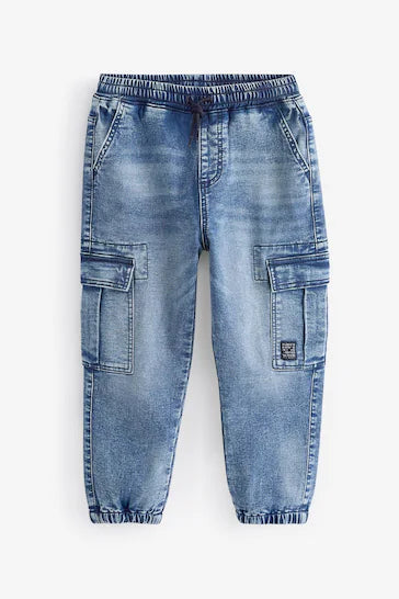 |BigBoy| Calça Jeans Cargo Azul Claro Denim - (3-16anos)