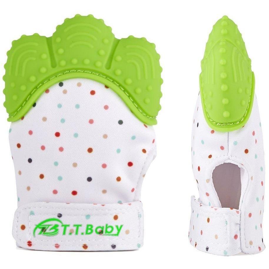Teething Mittens for Babies - Luvinha para Dentição Anne Claire Baby Store Verde (1 unidade) 
