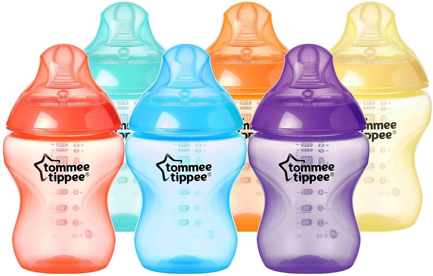 Tommee Tippee Closer to Nature - Conjunto de 6 mamadeiras coloridas 260 ml Anne Claire Baby Store 
