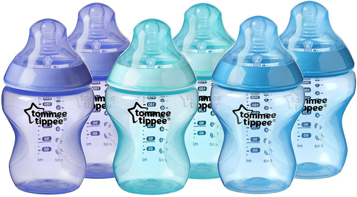 Tommee Tippee Closer to Nature - Kit com 6 mamadeiras Anne Claire Baby Store Azul 