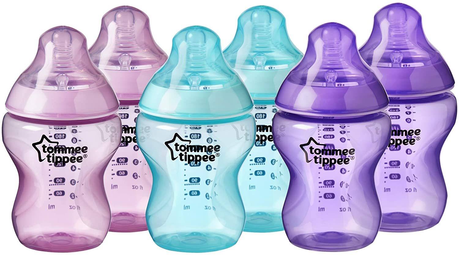 Tommee Tippee Closer to Nature - Kit com 6 mamadeiras Anne Claire Baby Store Rosa 