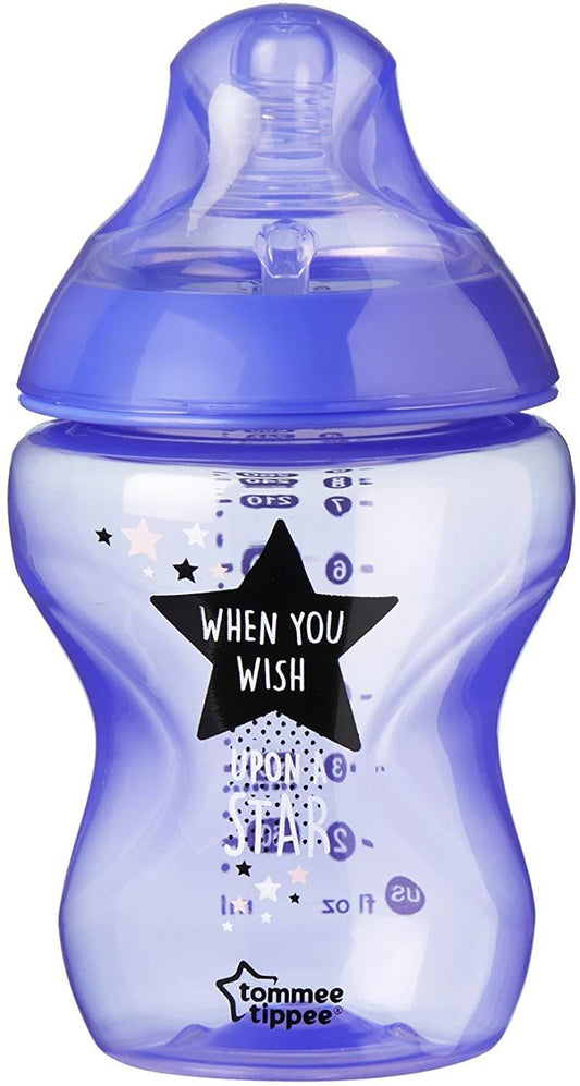 Tommee Tippee Closer to Nature - Kit com 6 mamadeiras decoradas Azul/ Roxo 260 ml Anne Claire Baby Store 