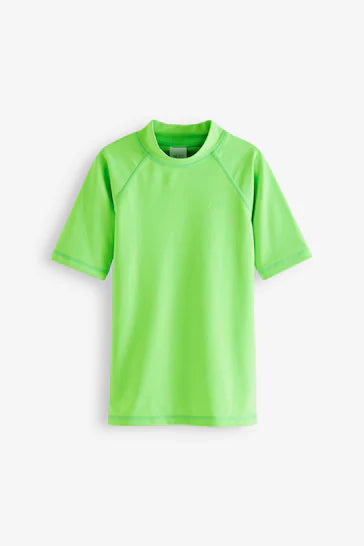 |BigBoy| Camisa UV de Manga Curta Verde - (3-16anos)