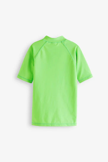 |BigBoy| Camisa UV de Manga Curta Verde - (3-16anos)