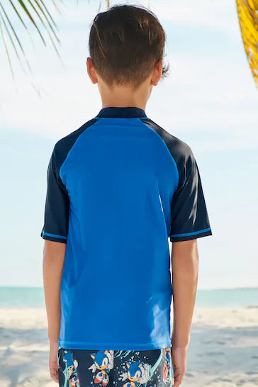 |Niño| Rash Vest - Blue Sonic (3-16 años)