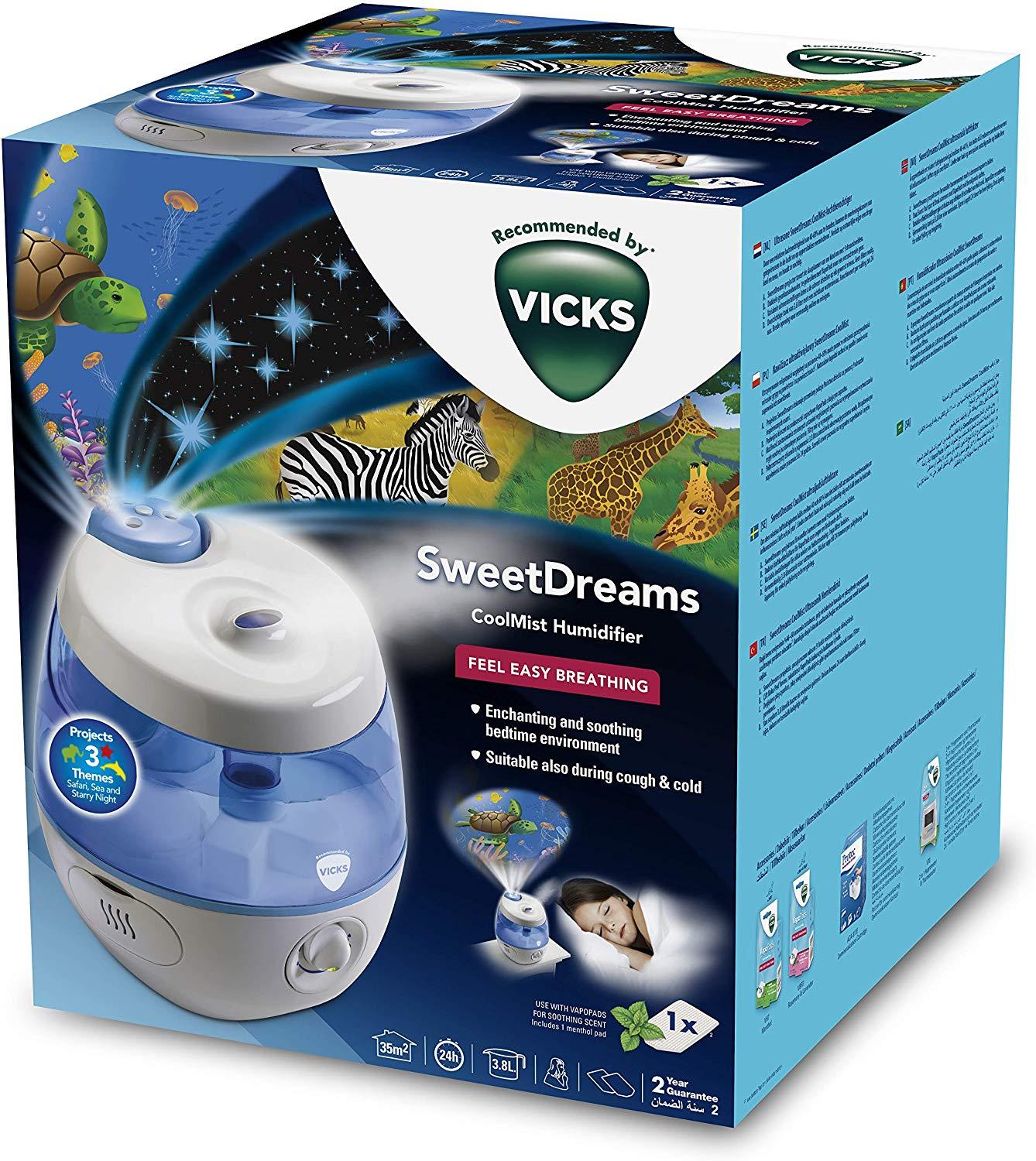 Vicks - Umidificador com projetor de imagem VUL575 Sweet Dreams Anne Claire Baby Store 